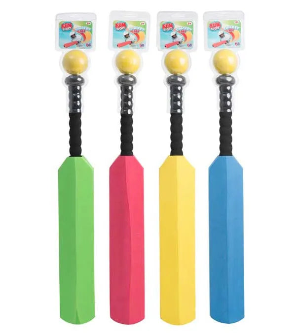 Soft Foam Cricket Bat & Ball Set For Kids (Pack of 1) (Assorted Colors)