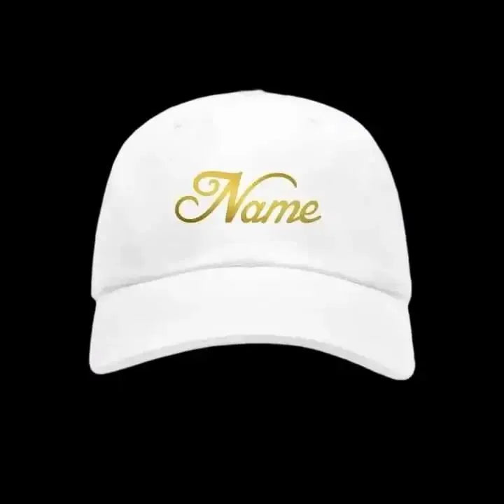 Customized Cap/white cap/with name or logo Customized Cap - Name Cap - Print your name - Gift Cap