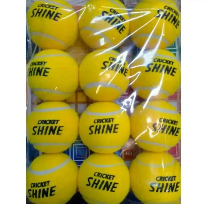 Pack Of 6 Shine Tennis Cricket Ball Tape Balls Good Quality