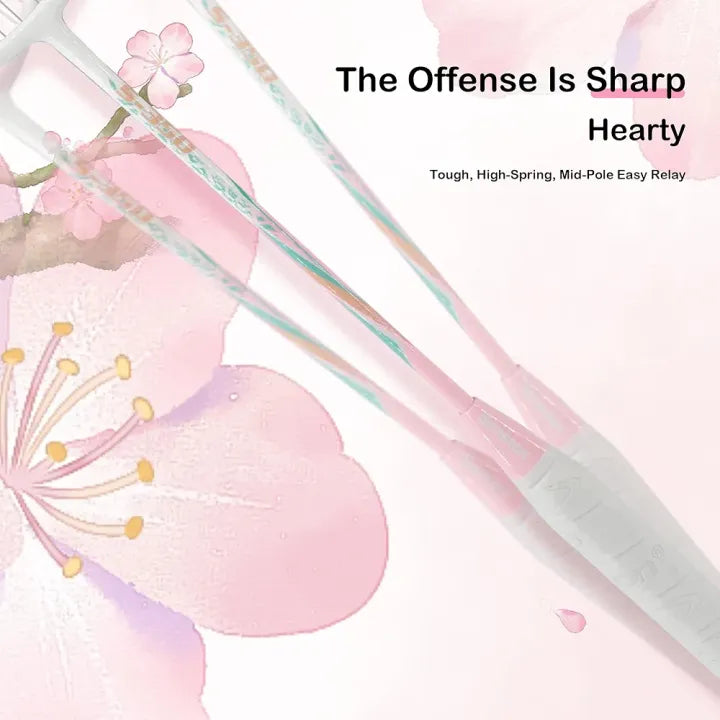 Senston Badminton Racquet Lightweight Professional Full Carbon-Fiber 5U Badminton Rackets Set with Grip